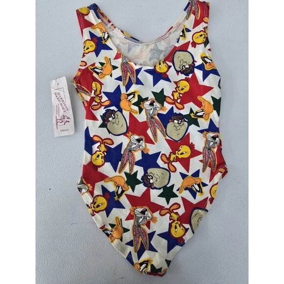 Vintage NWT Looney Tunes Harrison Hard Body Leotard Dance Sz Small - Picture 2 of 2